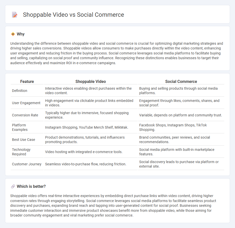 Shoppable Video vs Social Commerce in Commerce