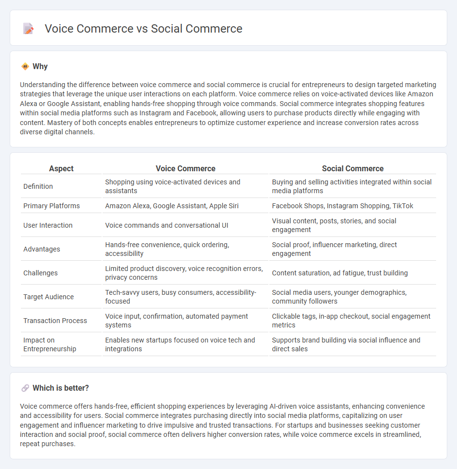 Voice Commerce vs Social Commerce in Entrepreneurship