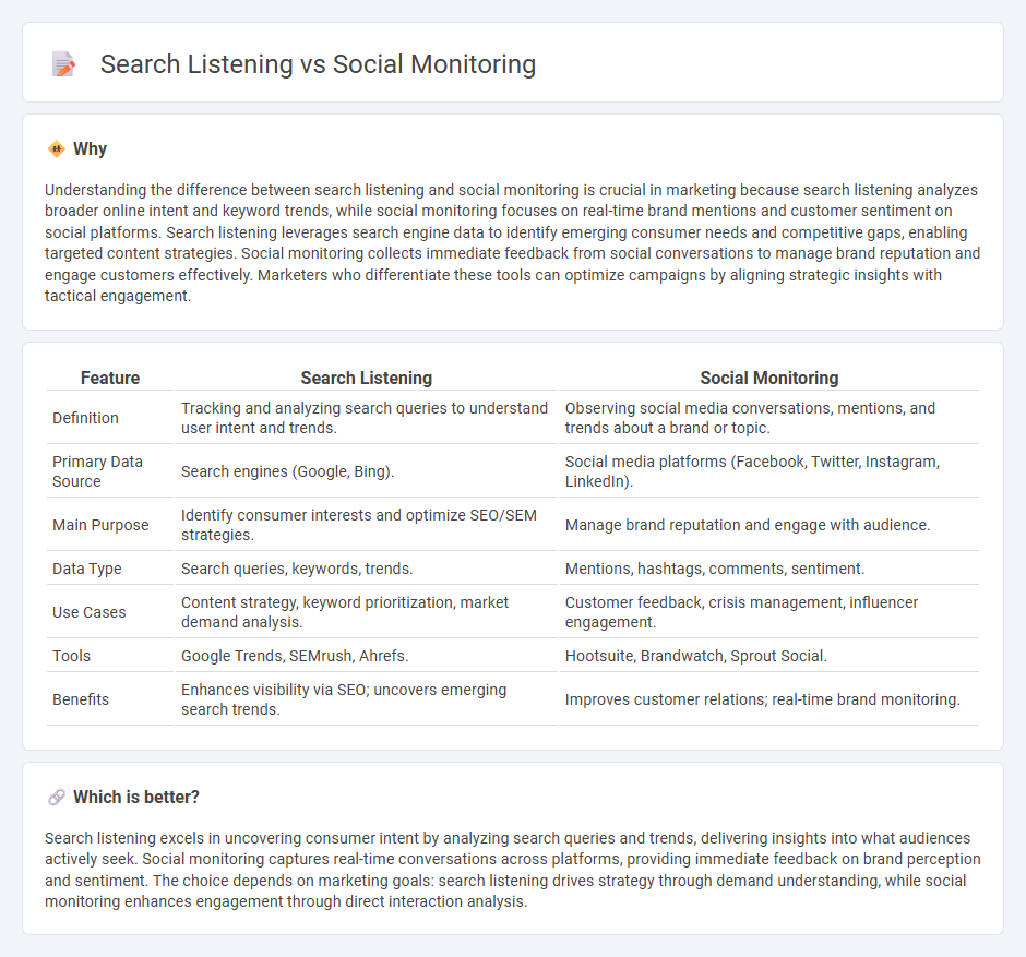 Search Listening vs Social Monitoring in Marketing