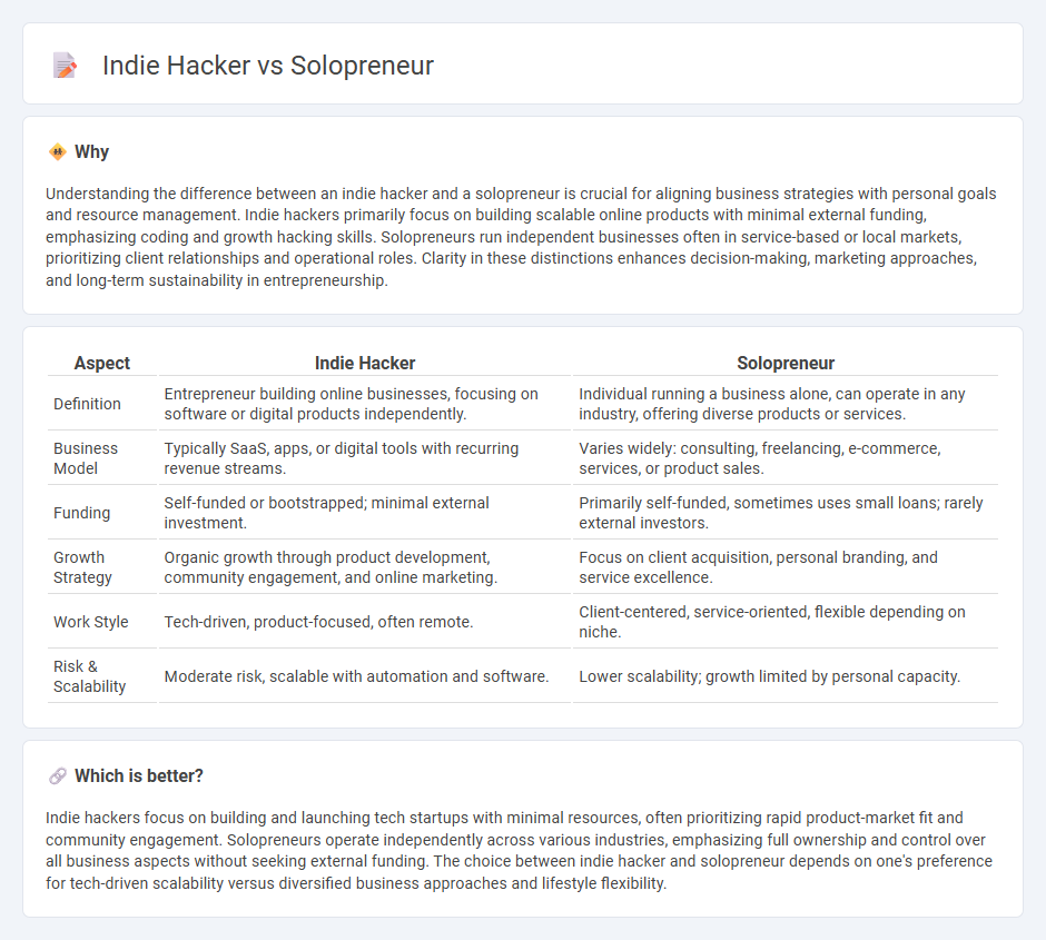 Indie Hacker vs Solopreneur in Entrepreneurship