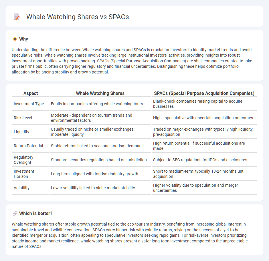 Whale Watching Shares vs Spacs in Investment