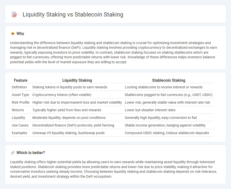 Liquidity Staking vs Stablecoin Staking in Finance