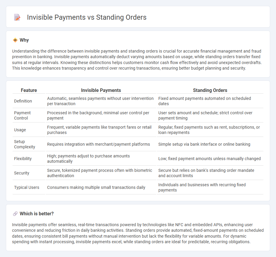 Invisible Payments vs Standing Orders in Banking