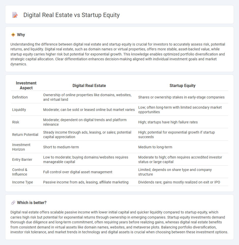 Digital Real Estate vs Startup Equity in Investment