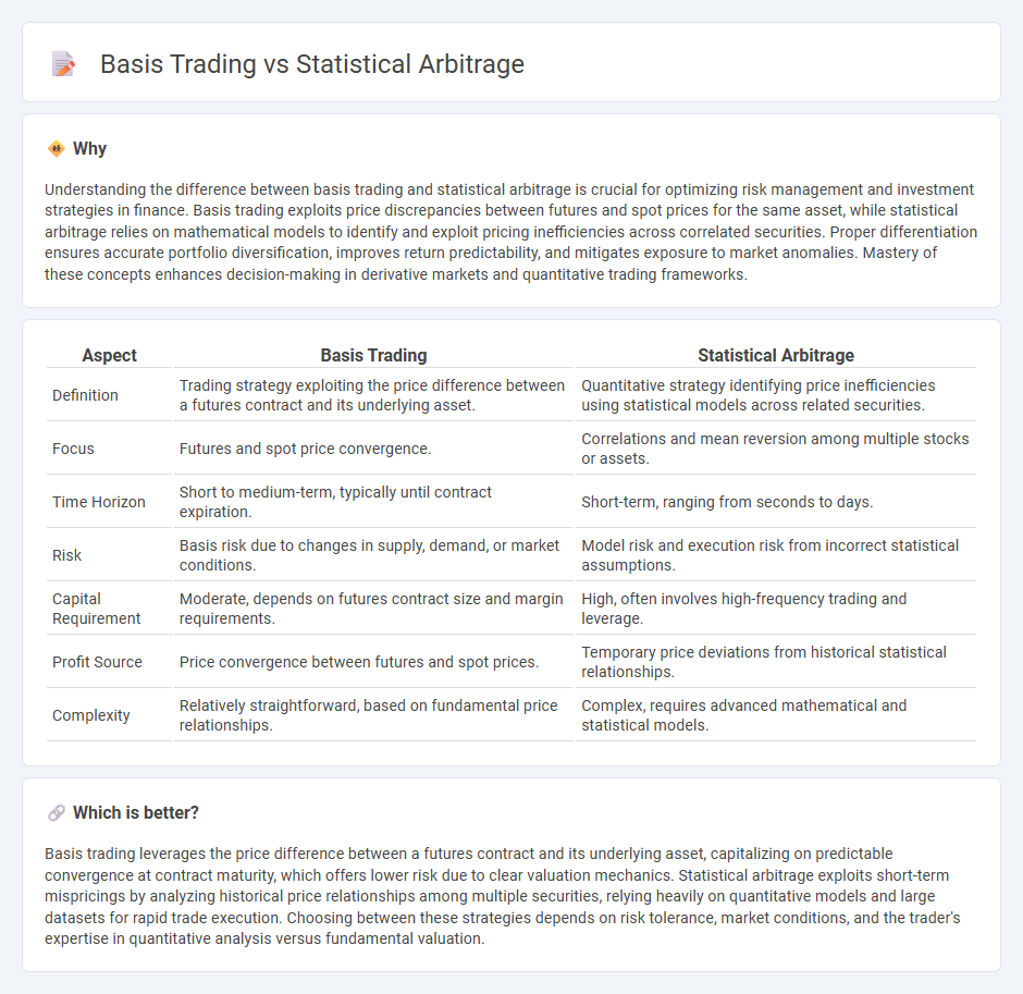 Basis Trading vs Statistical Arbitrage in Finance