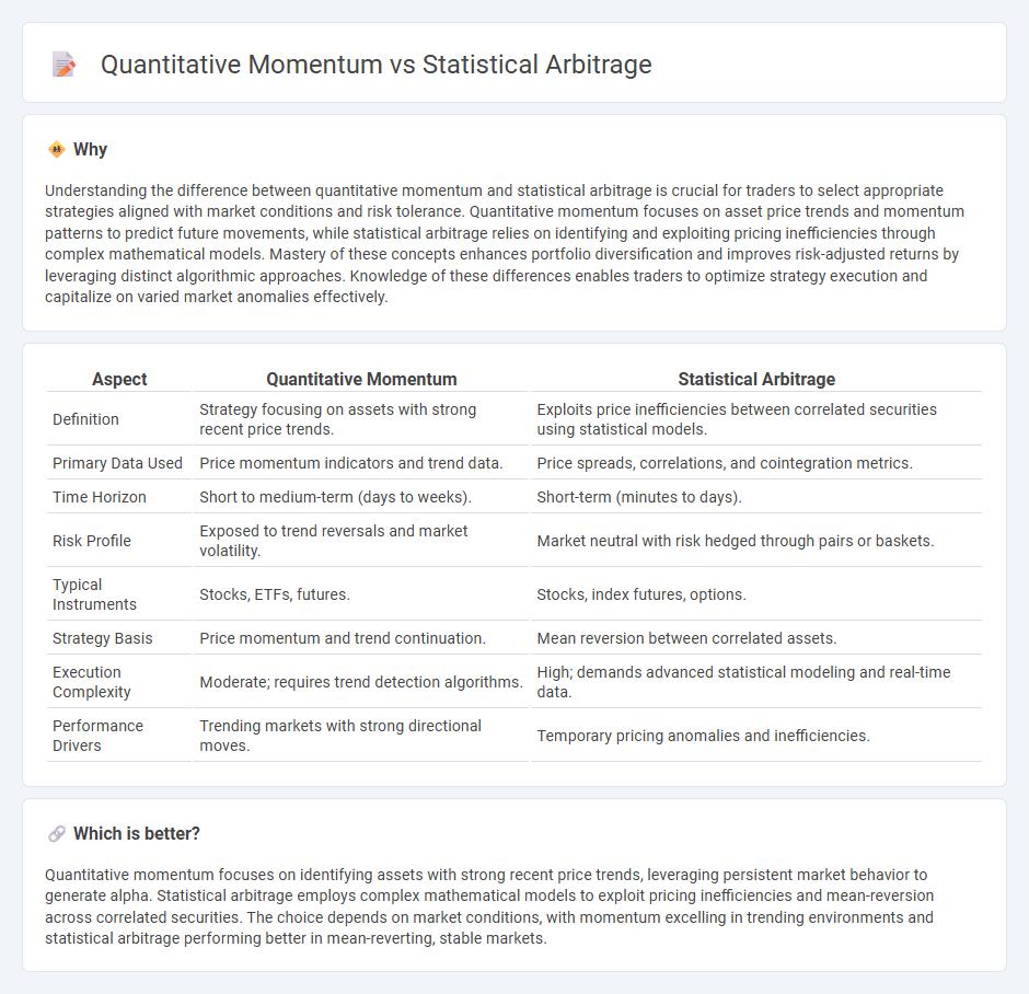 Quantitative Momentum vs Statistical Arbitrage in Trading