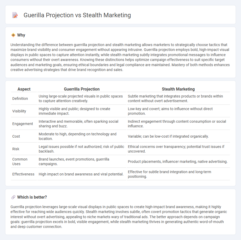 Guerilla Projection vs Stealth Marketing in Marketing