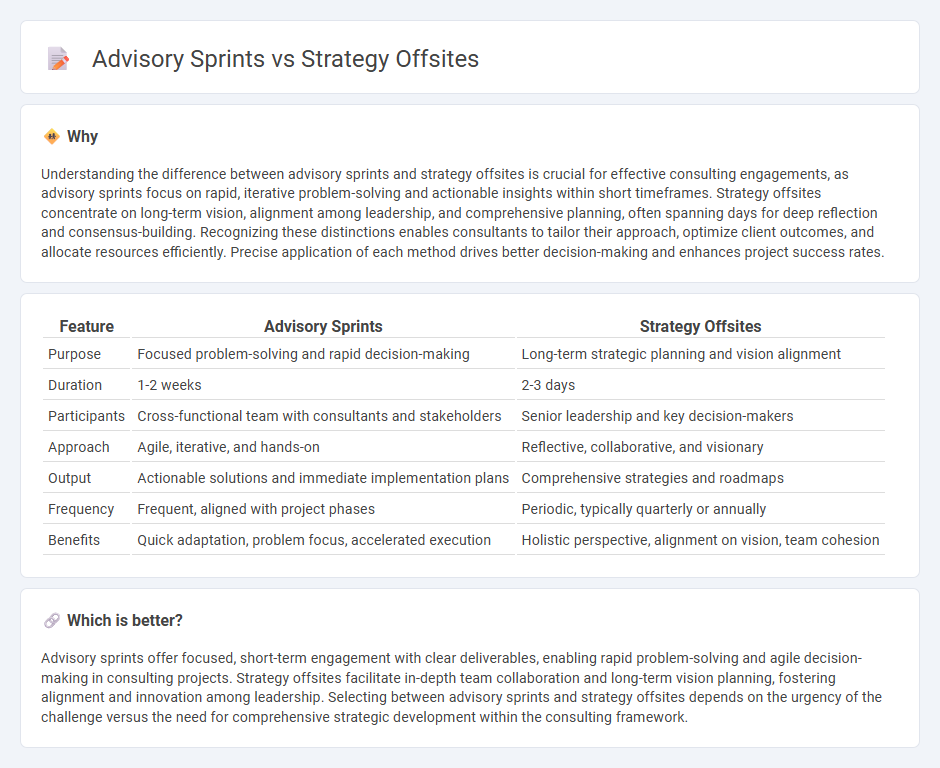 Advisory Sprints vs Strategy Offsites in Consulting