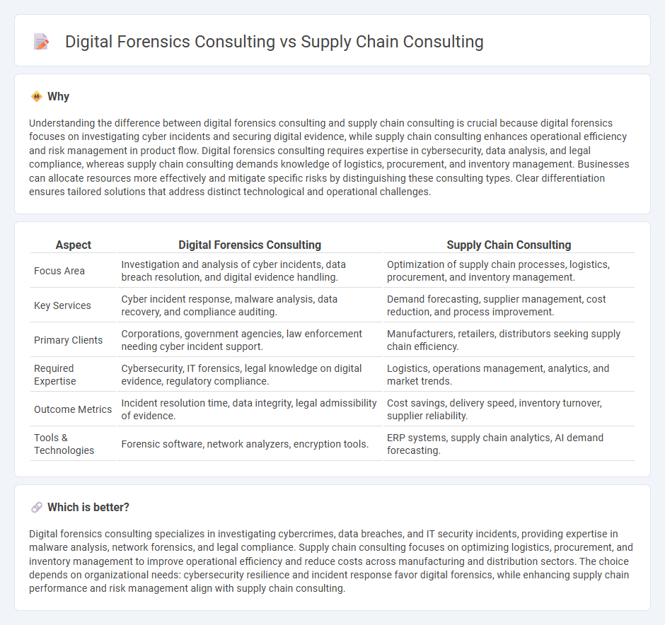 Digital Forensics Consulting vs Supply Chain Consulting in Consulting