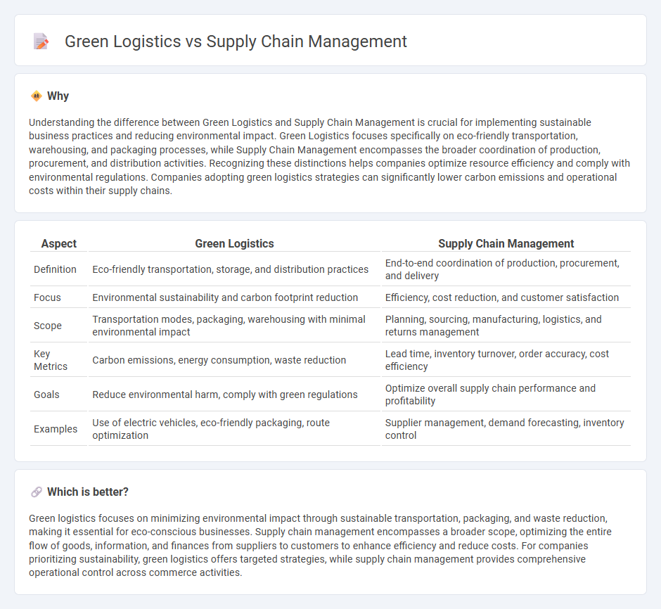 Green Logistics vs Supply Chain Management in Commerce