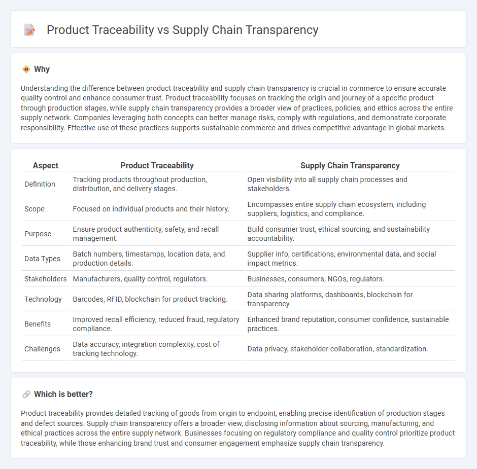 Product Traceability vs Supply Chain Transparency in Commerce