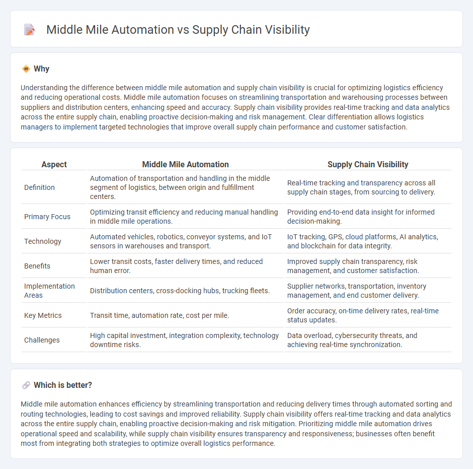 Middle Mile Automation vs Supply Chain Visibility in Logistics