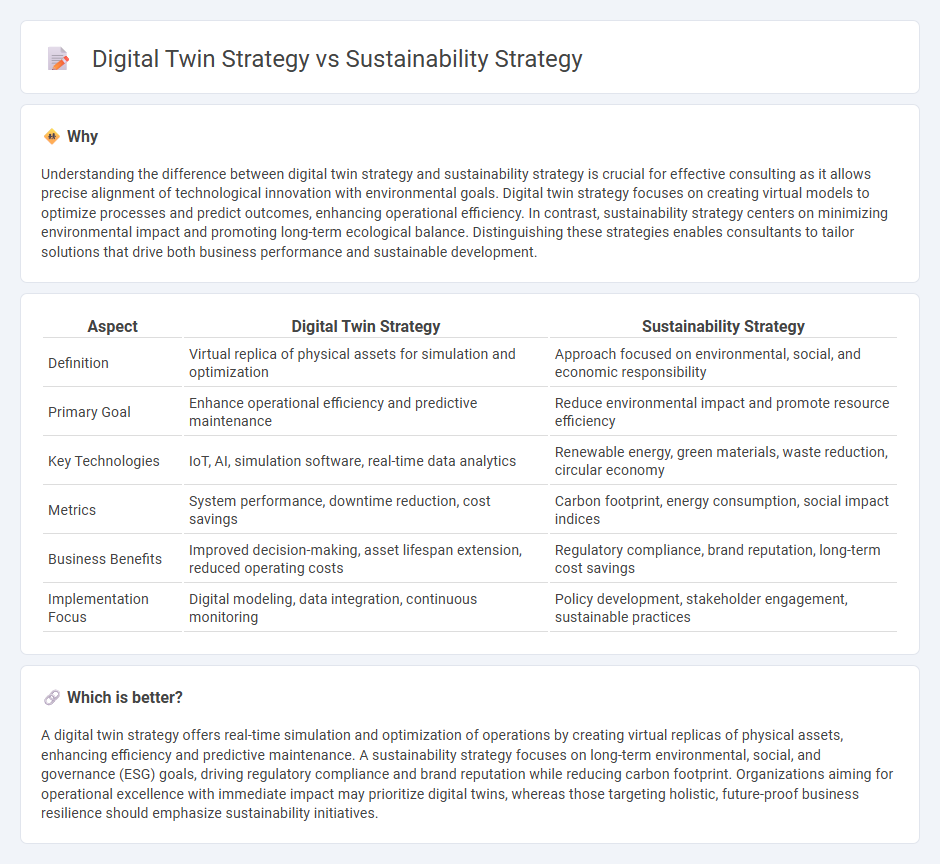 Digital Twin Strategy vs Sustainability Strategy in Consulting