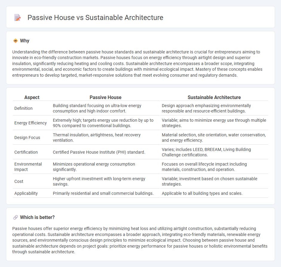 Passive House vs Sustainable Architecture in Entrepreneurship