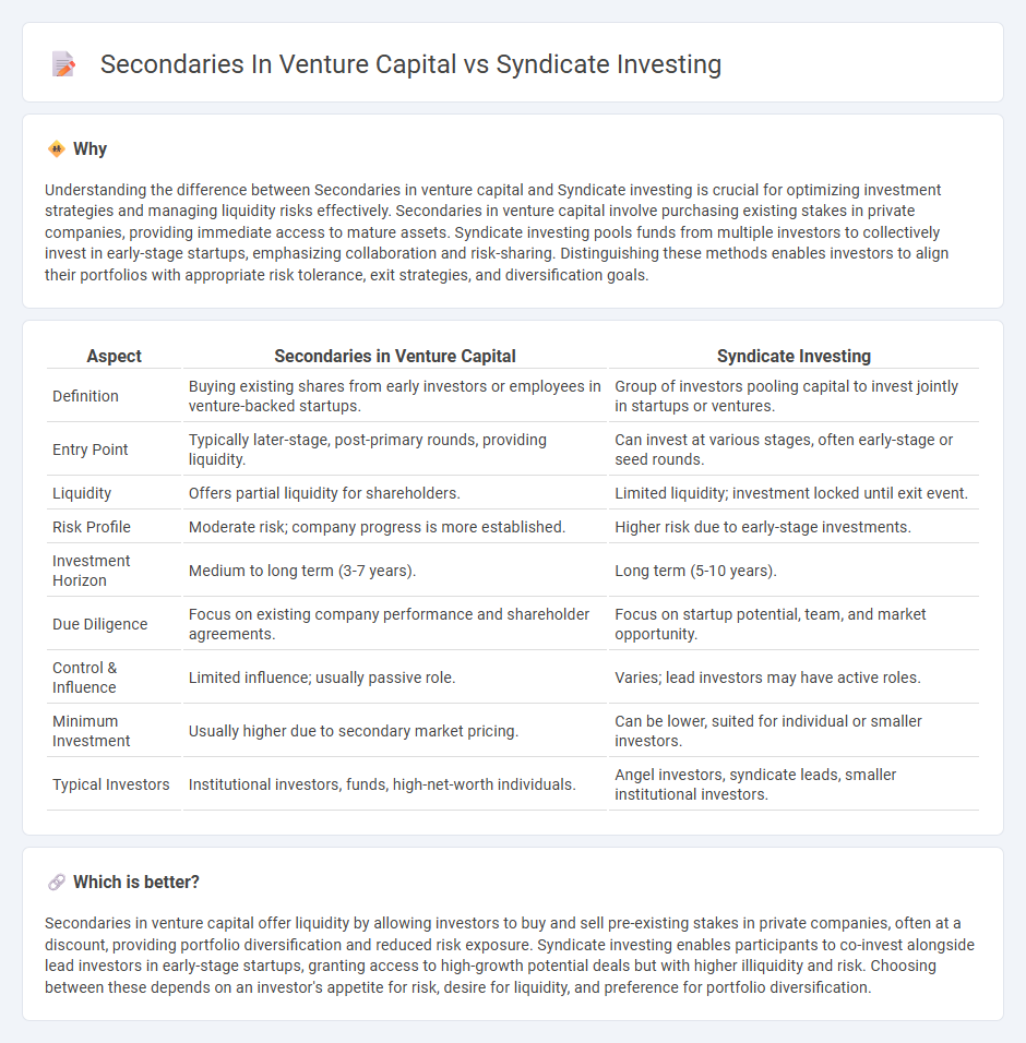 Secondaries In Venture Capital vs Syndicate Investing in Investment