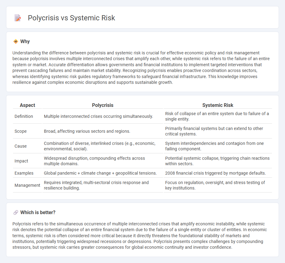 Polycrisis vs Systemic Risk in Economy