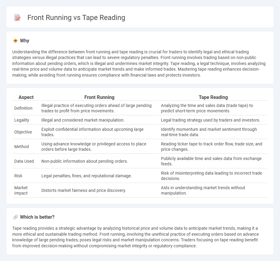 Front Running vs Tape Reading in Trading