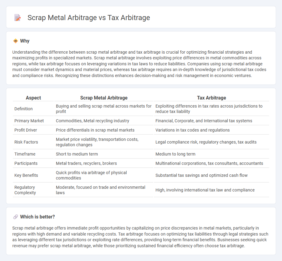 Scrap Metal Arbitrage vs Tax Arbitrage in Economy