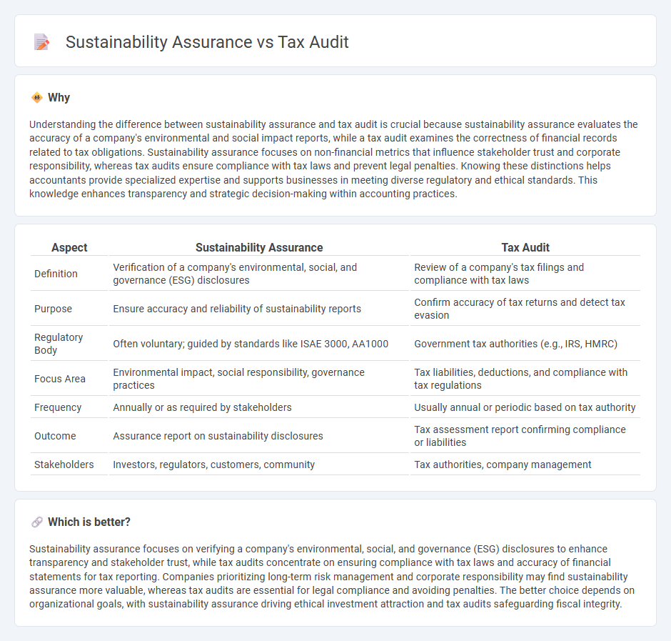 Sustainability Assurance vs Tax Audit in Accounting