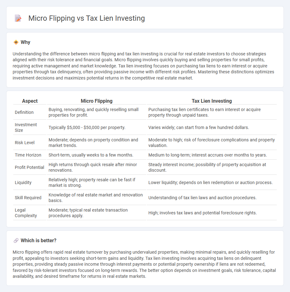 Micro Flipping vs Tax Lien Investing in Real Estate