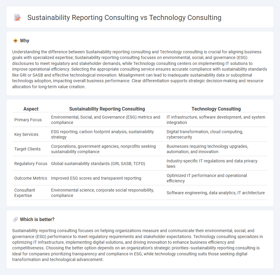 Sustainability Reporting Consulting vs Technology Consulting in Consulting