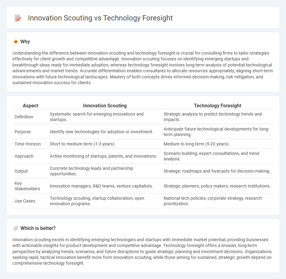 Innovation Scouting vs Technology Foresight in Consulting