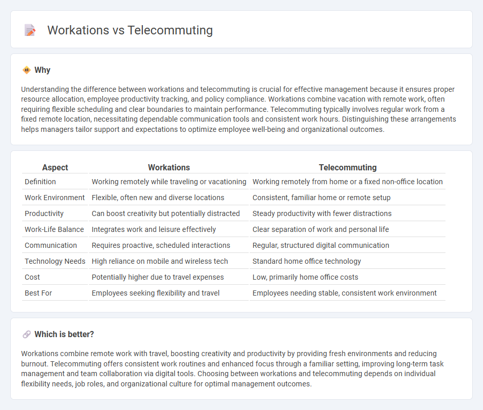 Workations vs Telecommuting in Management