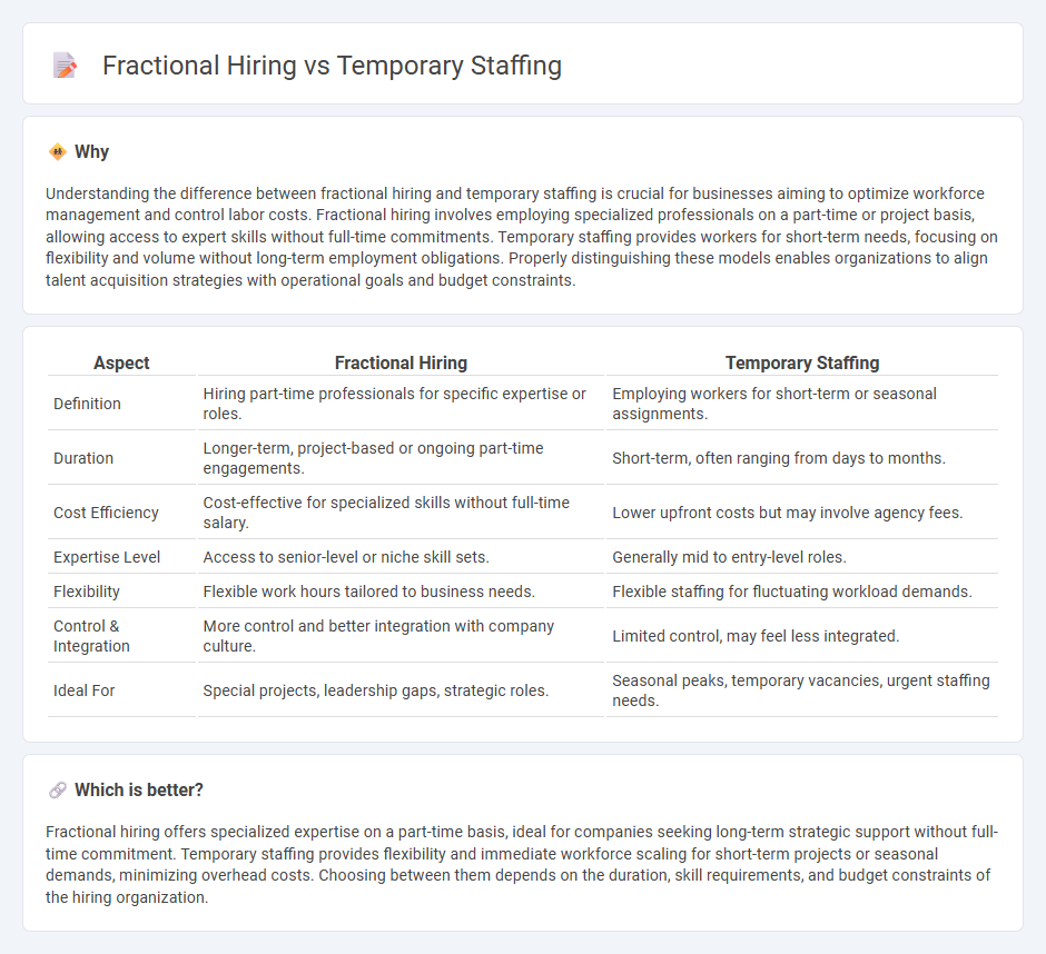 Fractional Hiring vs Temporary Staffing in Employment