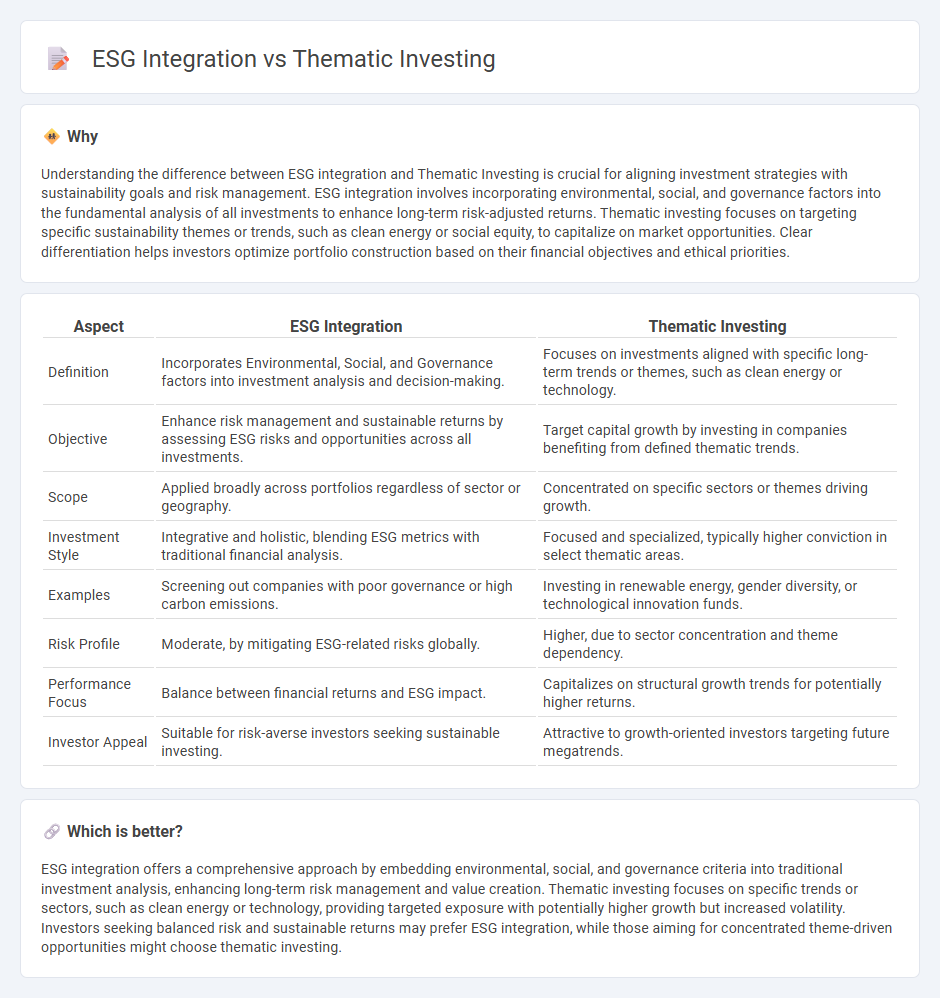 Esg Integration vs Thematic Investing in Finance