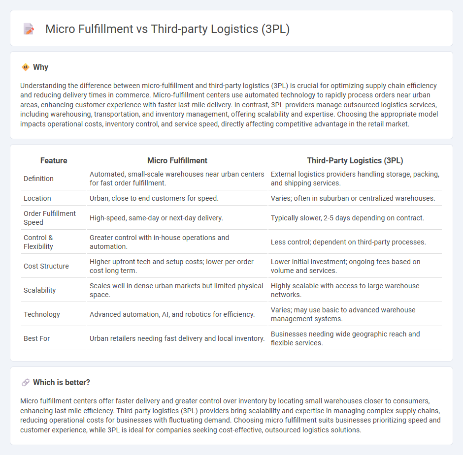 Micro Fulfillment vs Third-Party Logistics (3Pl) in Commerce