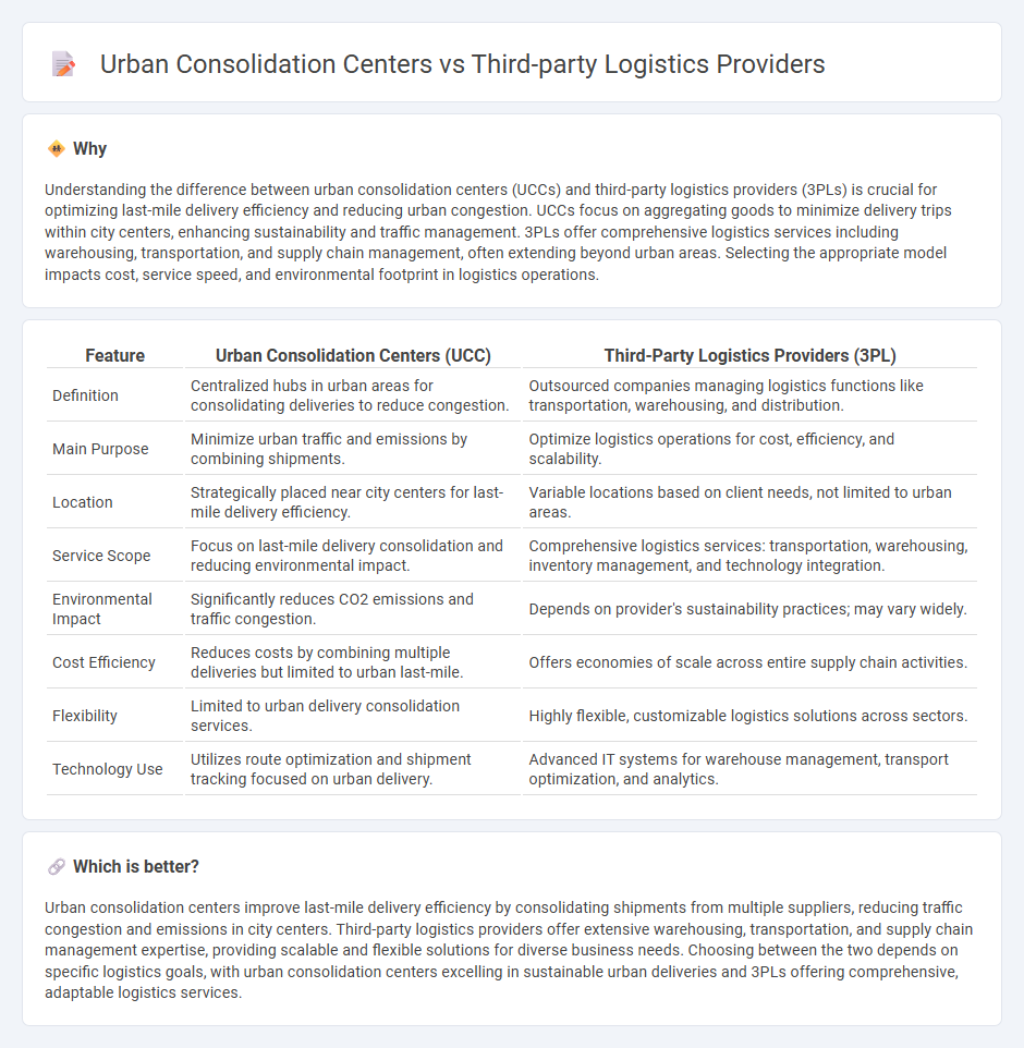 Urban Consolidation Centers vs Third-Party Logistics Providers in Logistics