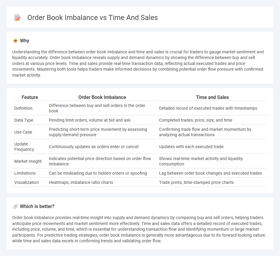 Order Book Imbalance vs Time And Sales in Trading