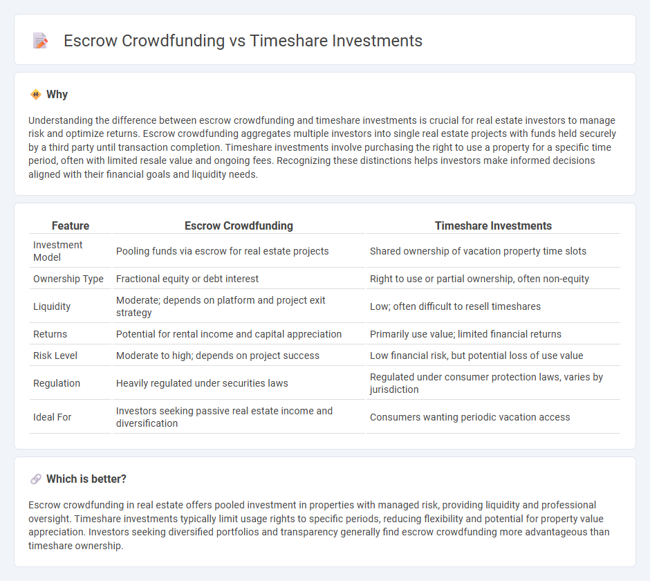 Escrow Crowdfunding vs Timeshare Investments in Real Estate