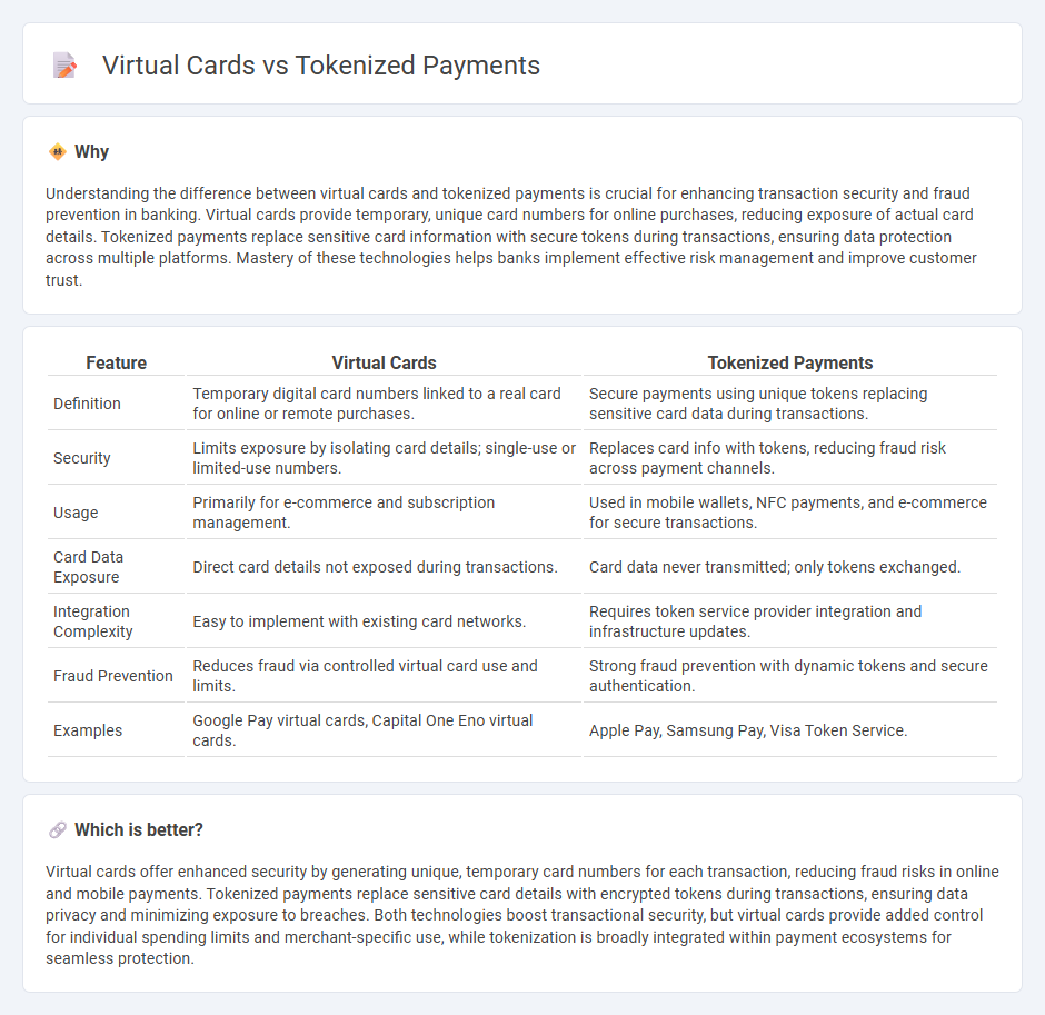 Virtual Cards vs Tokenized Payments in Banking