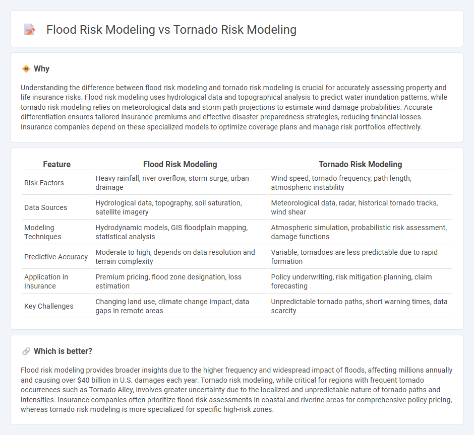 Flood Risk Modeling vs Tornado Risk Modeling in Insurance