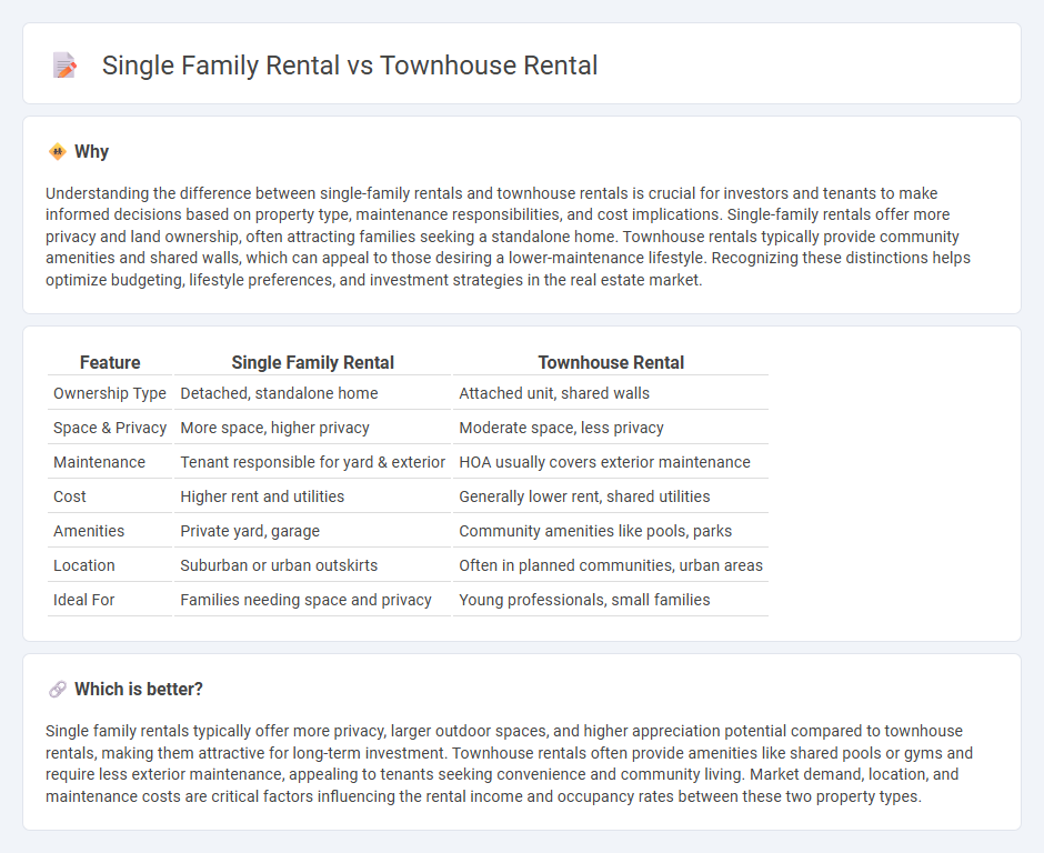 Single Family Rental vs Townhouse Rental in Real Estate