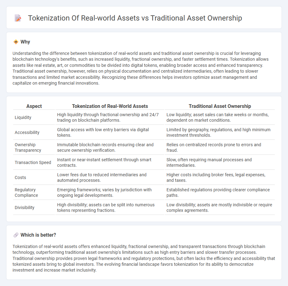 Tokenization Of Real-World Assets vs Traditional Asset Ownership in Finance