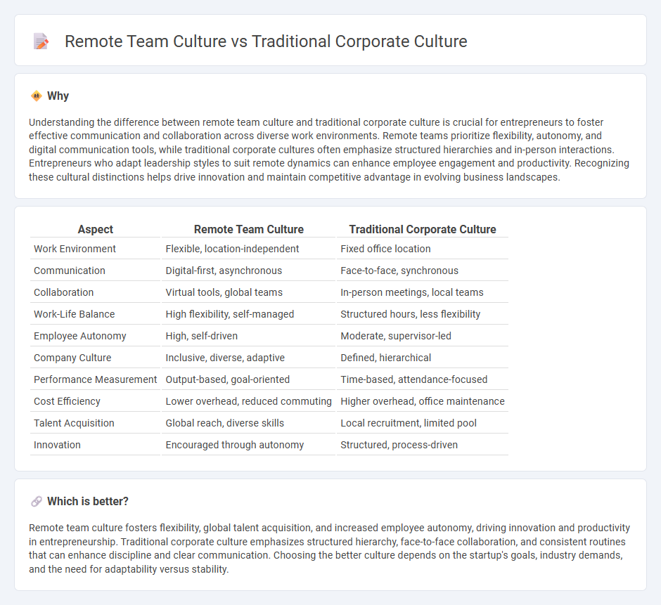 Remote Team Culture vs Traditional Corporate Culture in Entrepreneurship