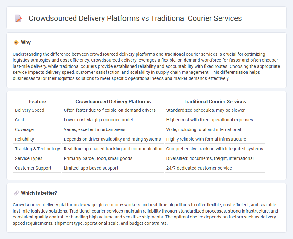 Crowdsourced Delivery Platforms vs Traditional Courier Services in Logistics