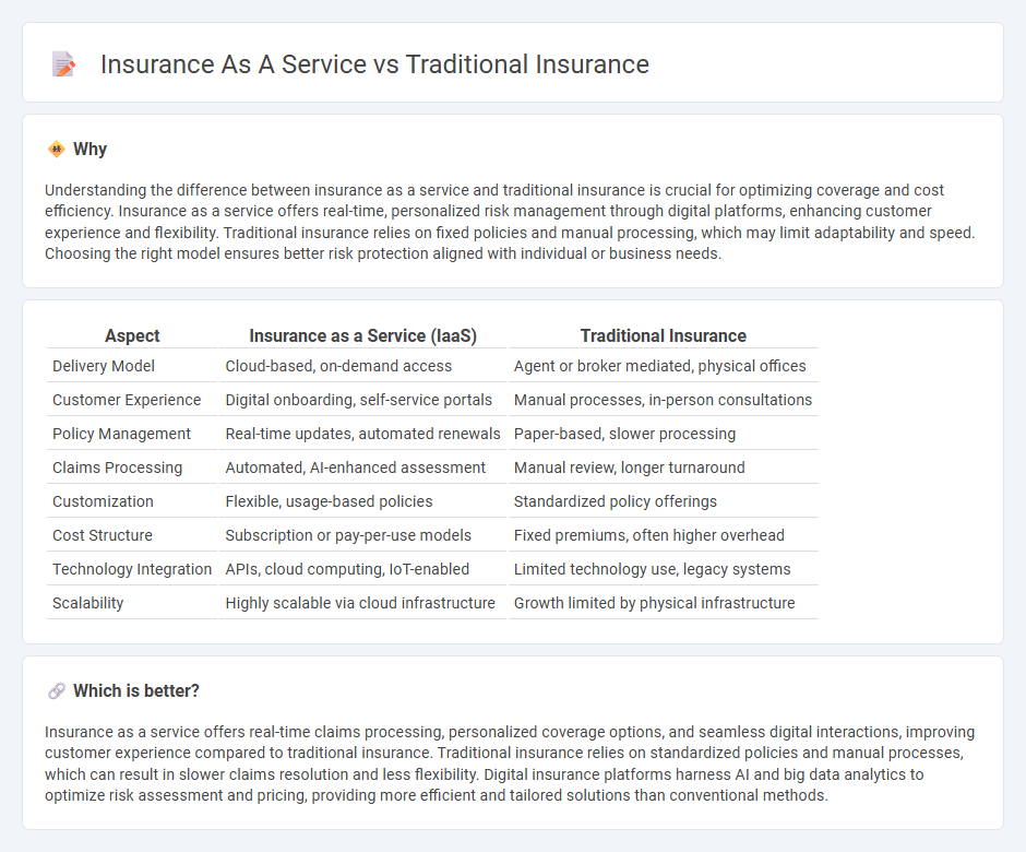 Insurance As A Service vs Traditional Insurance in Insurance