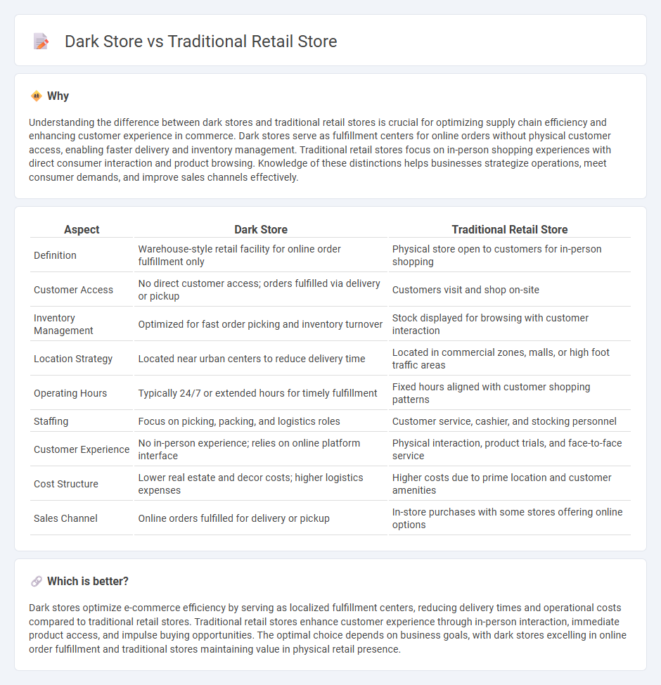 Dark Store vs Traditional Retail Store in Commerce