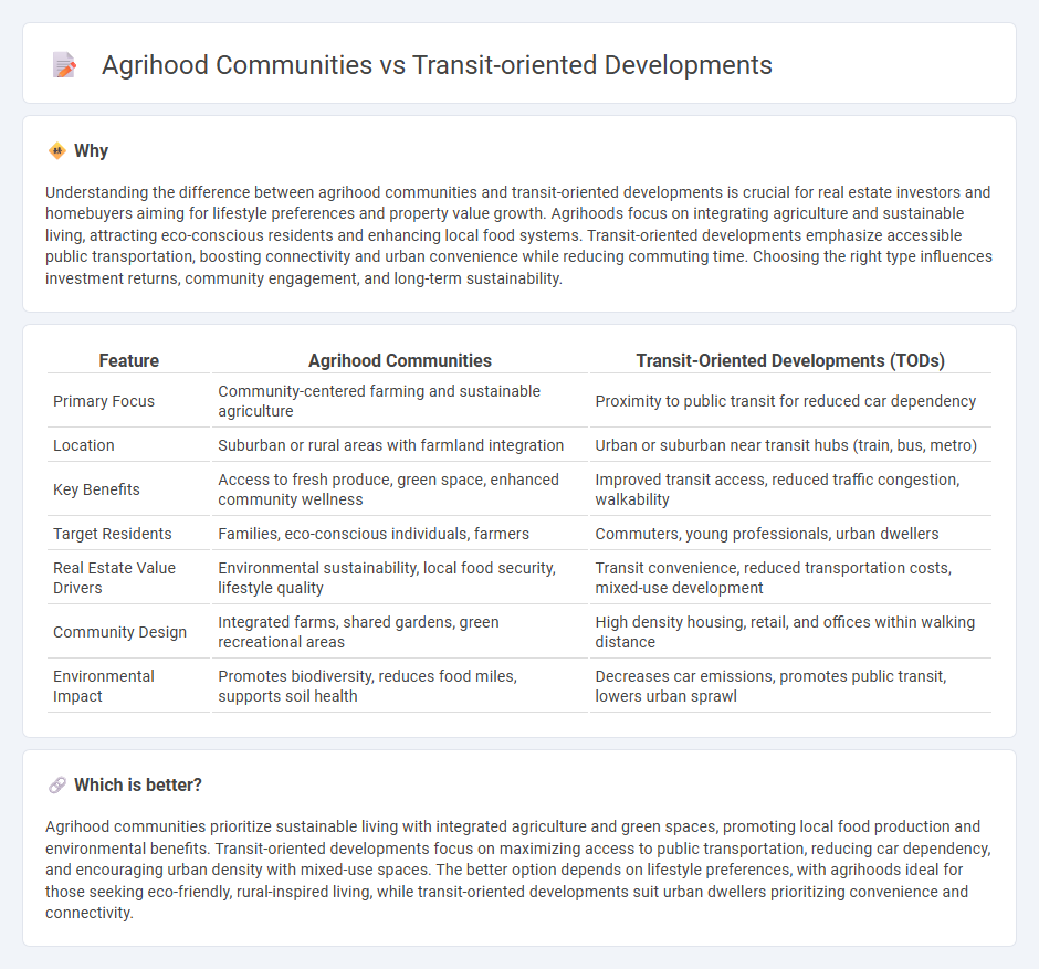 Agrihood Communities vs Transit-Oriented Developments in Real Estate