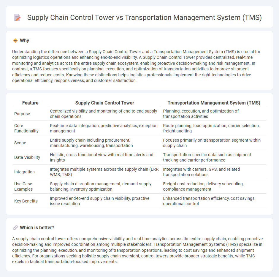 Supply Chain Control Tower vs Transportation Management System (Tms) in Logistics