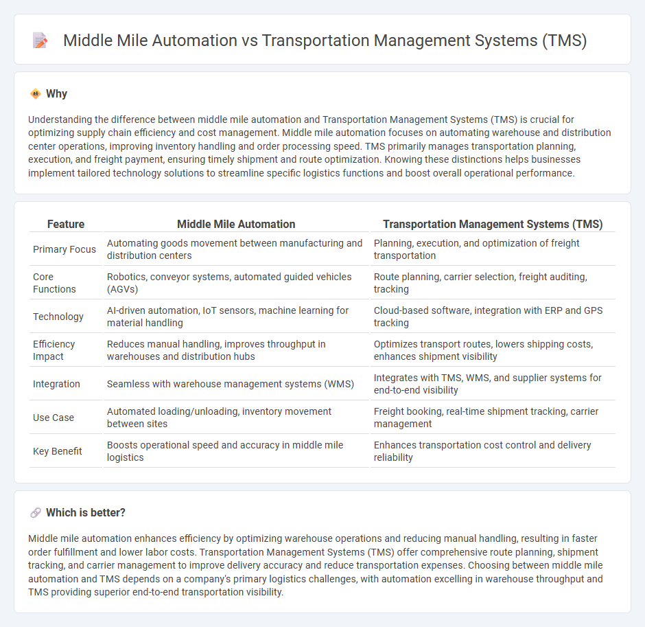 Middle Mile Automation vs Transportation Management Systems (Tms) in Logistics