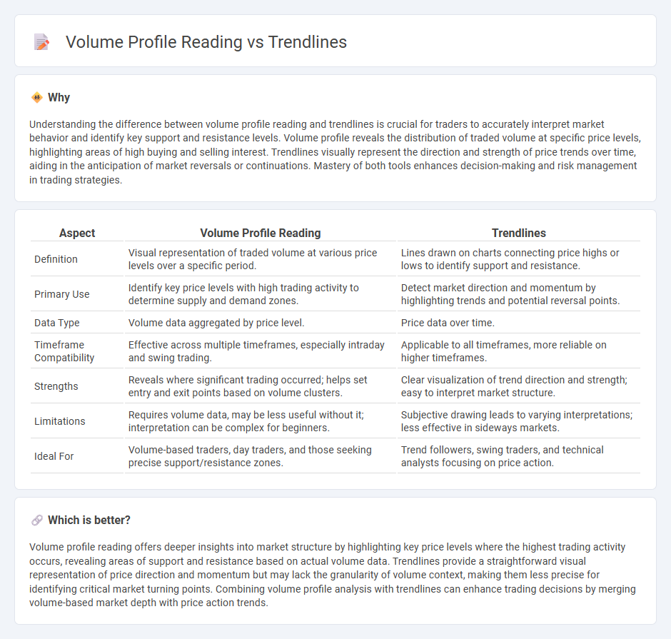 Volume Profile Reading vs Trendlines in Trading