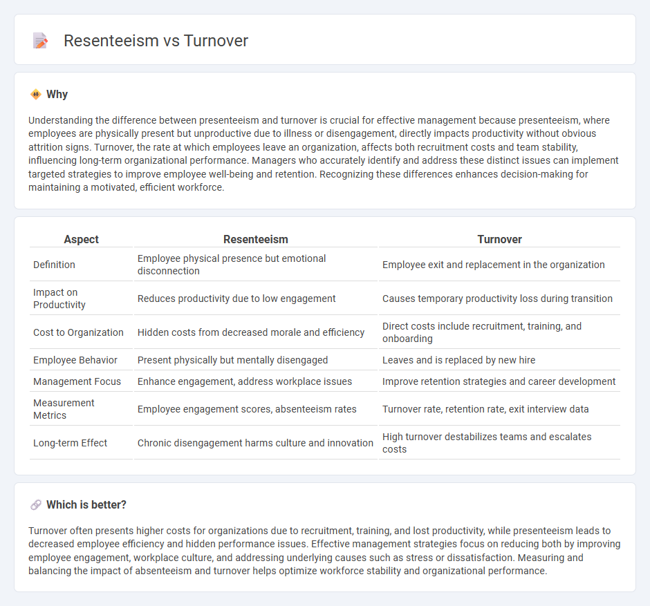 Resenteeism vs Turnover in Management