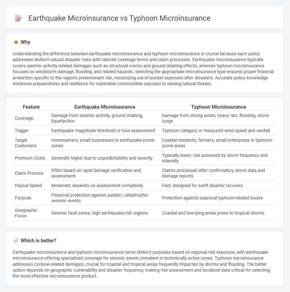 Earthquake Microinsurance vs Typhoon Microinsurance in Insurance