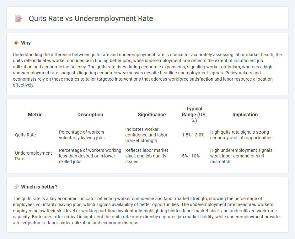 Quits Rate vs Underemployment Rate in Economy