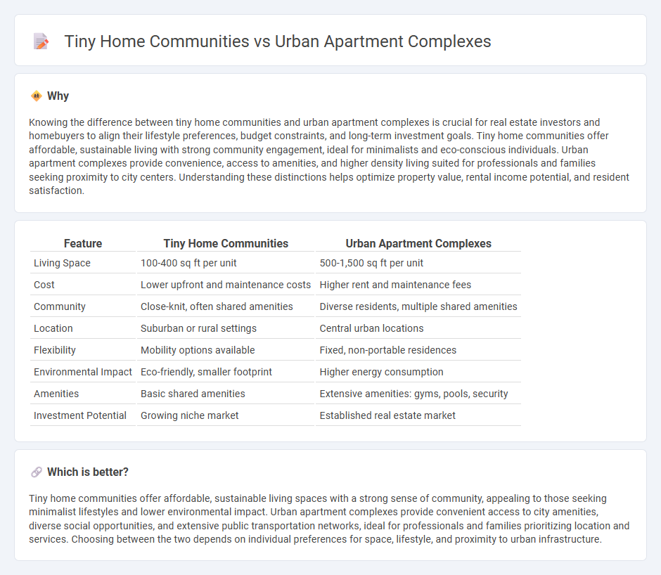 Tiny Home Communities vs Urban Apartment Complexes in Real Estate