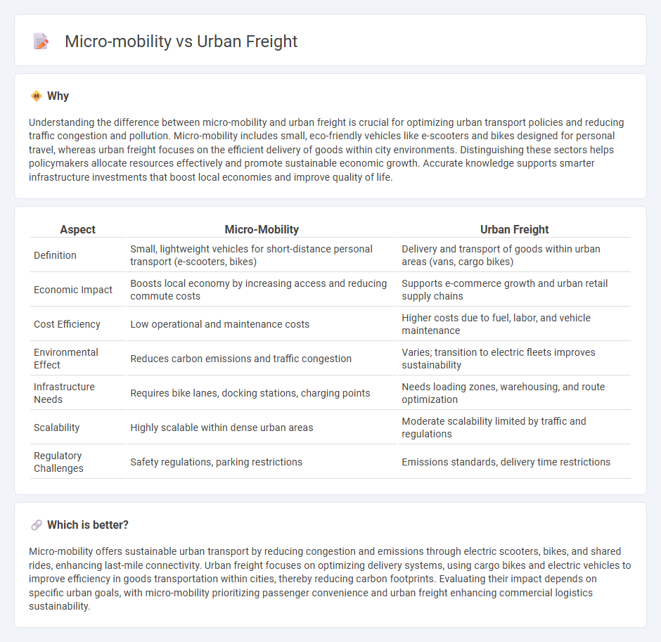Micro-Mobility vs Urban Freight in Economy